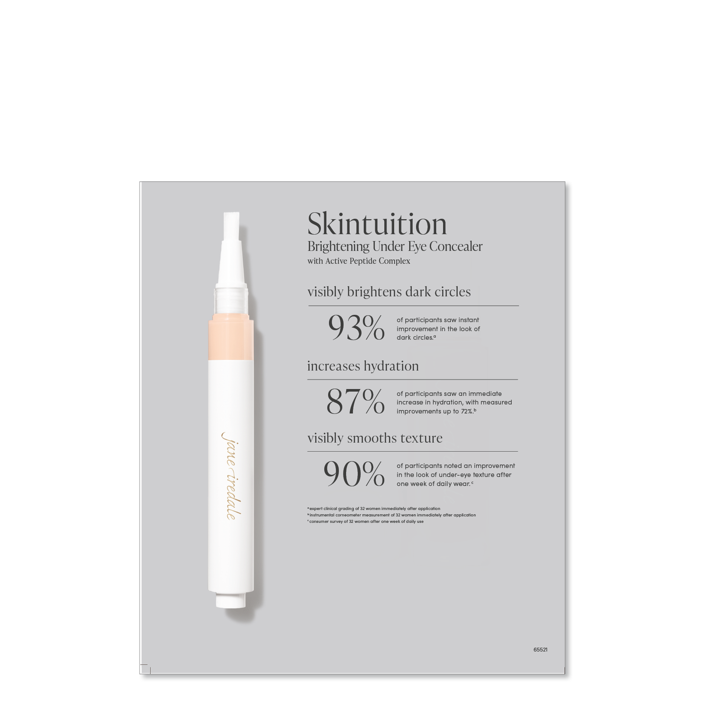 DISPLAY - PLAKAT LITE STATIV - SKINTUITION CONCEALER CLINICAL STUDY VISUAL - COMPACT BG GRAPHIC