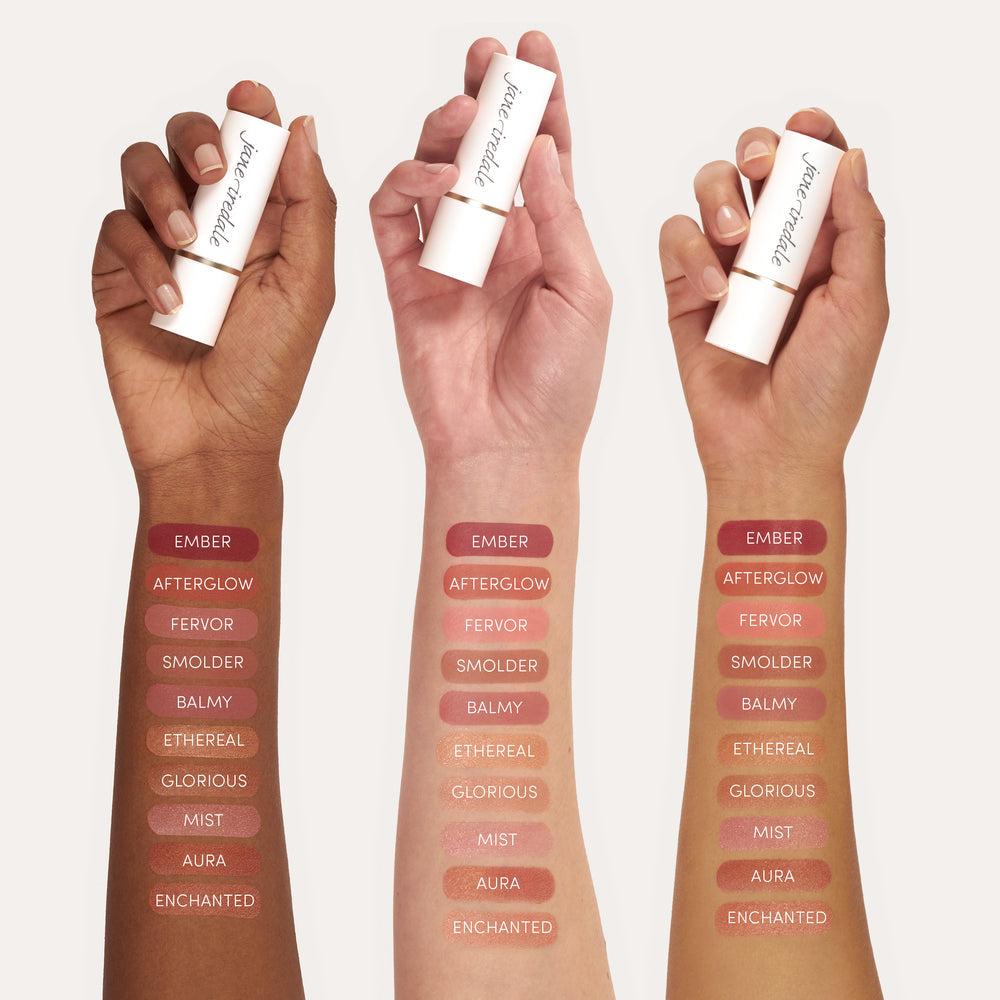jane iredale Glow Time Blush Stick swatches på armer