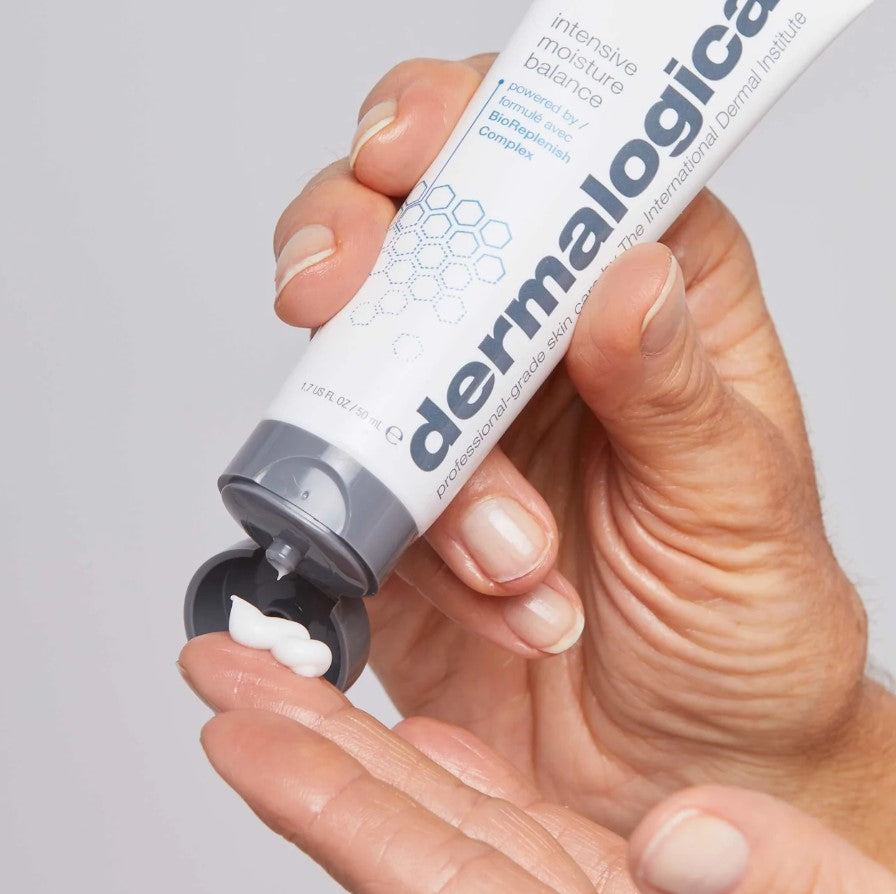 dermalogica intensive moisture balance påføring hender