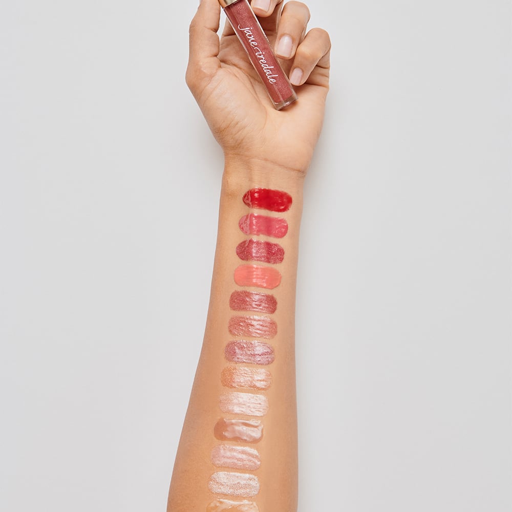 jane iredale HydroPure Hyaluronic Acid Lip Gloss swatches på arm