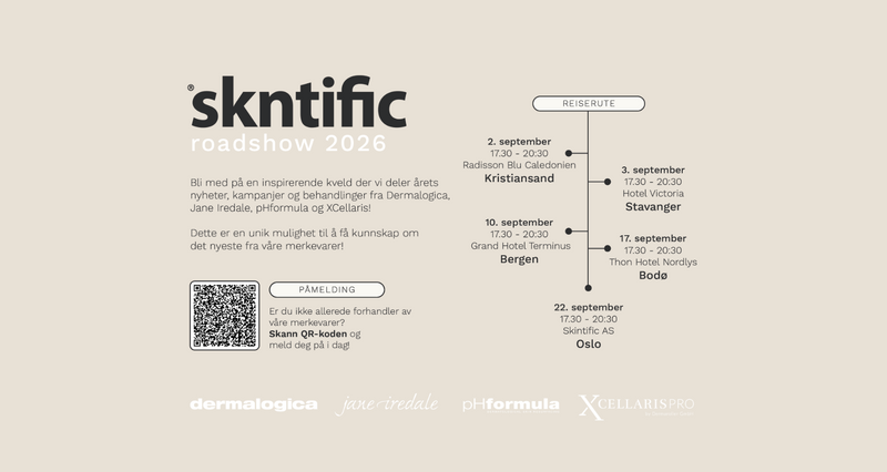 Du er invitert til Skintific Roadshow!