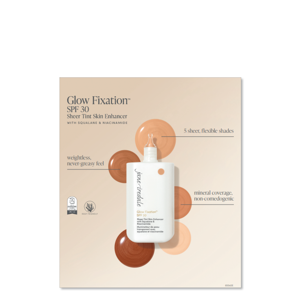 DISPLAY - PLAKAT LITE STATIV - GLOW FIXATION SPF 30 FORDELER - LITE V2 GRAPHIC