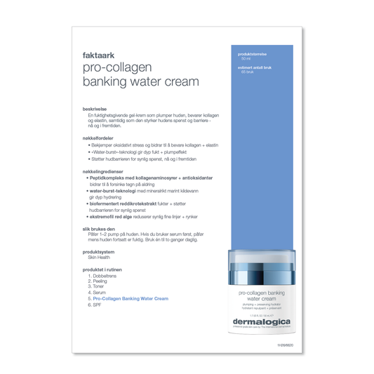 FAKTAARK - PRO-COLLAGEN BANKING WATER CREAM