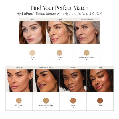 jane iredale HydroPure Tinted Serum find din match - fargekart