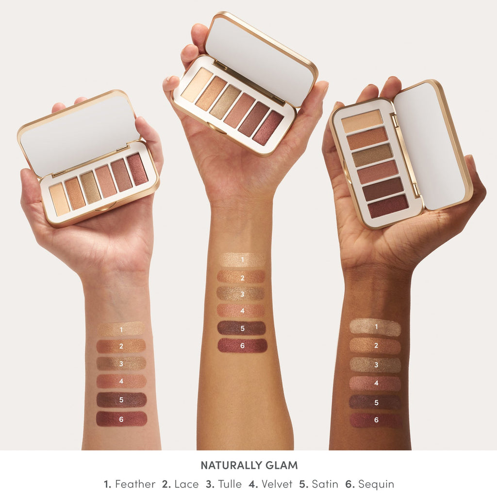 jane iredale PurePressed Eye Shadow Palette Naturally Glam arm swatches