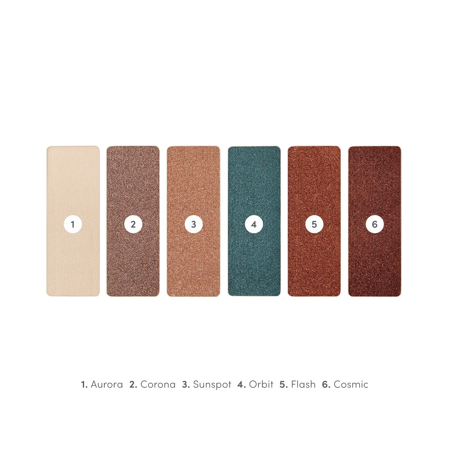 jane iredale PurePressed Eye Shadow Palette Solar Flare fargeoversikt