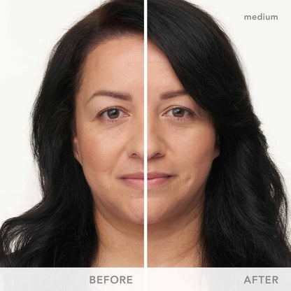 jane iredale Dream Tint Tinted Moisturizer før og etter medium