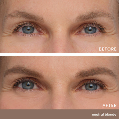 jane iredale PureBrown Shaping Pencil Neutral Blonde før og etter