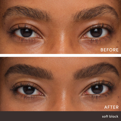 jane iredale PureBrow Precision Pencil Soft Black før og etter
