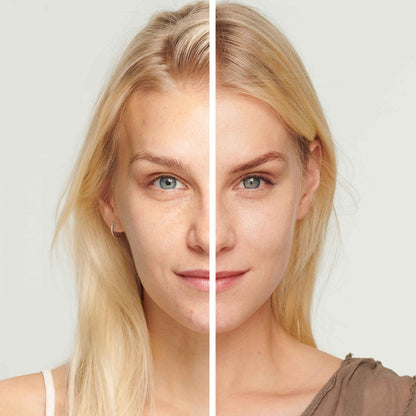jane iredale Beyond Matte Liquid Foundation før og etter med M2
